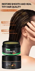 Vue détaillée de la crème capillaire à l'huile de Batana pour réparer les boucles