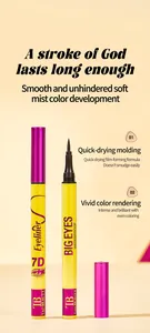 Macro detail of Tao Beauty 7D waterproof eyeliner featuring a precision fine brush tip