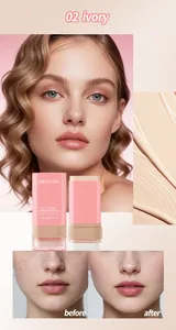 Long-lasting waterproof moisturizing concealer stick in 02 ivory shade for flawless skin