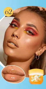 Detailed macro view showing moisturizing lip mask effect and makeup look for Meidian