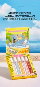 Set da 5 pezzi di spray profumati Tao Beauty con confezione estiva a tema spiaggia.