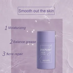 Detalle del stick de mascarilla de berenjena MEIDIÁN con beneficios hidratantes y acné