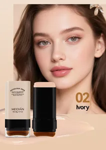 Bâton de fond de teint MEIDIAN 02 Ivory avec pinceau pour un maquillage longue durée.