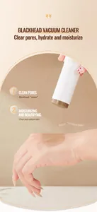 Detail van het aanbrengen van de kastanjeschil mee-eter stick op de huid.