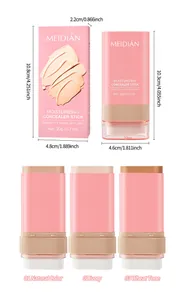 Meidian moisturizing concealer stick with dual-ended design in three natural skin shades