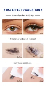 Wimperntusche-Anwendungstest zeigt wasserfeste und klumpenfreie Ergebnisse im Detail
