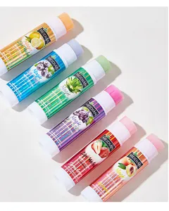 Set de seis bálsamos labiales frutales Meidian para el cuidado hidratante de labios