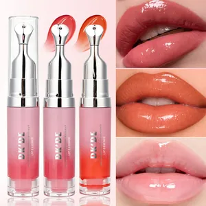Detailed macro view showing three shades of radiant lip essence and metallic applicators