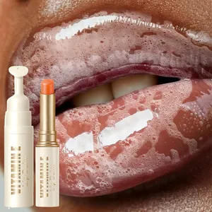 Close-up of hydrating vitamin E lip balm and lip mask set for nourishing dry lips