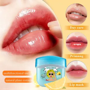 Lemon scented moisturizing lip balm set for multifunctional day care and lip mask use