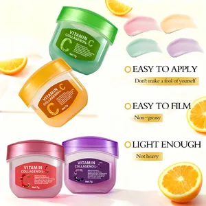 Professional 4-pack vitamin C lip mask set for moisturizing and exfoliating dry lips