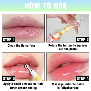 Stapsgewijze instructies voor het aanbrengen van het hydraterende DK'DE lippenserum met roller