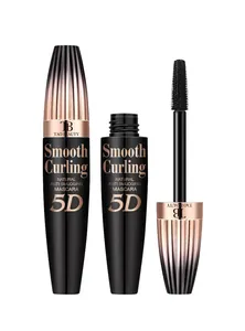 Detail view of Tao Beauty black mascara with professional curling wand
