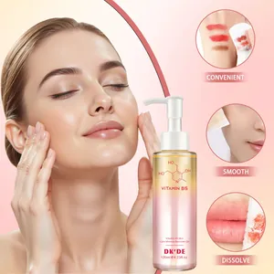 Detailed view of Vitamin B5 makeup remover oil showing its effective cleansing power
