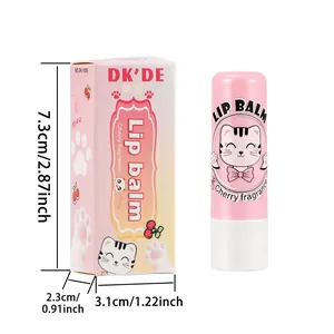 Detaillierte Maße des DK'DE Katzenpfoten-Lippenbalsams mit 7,3 cm Höhe und 3,1 cm