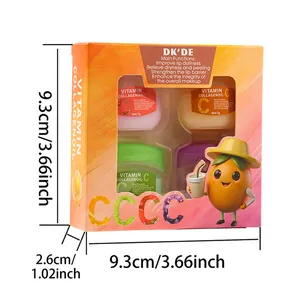 Detailed view of DK'DE Lip Mask Set 4pcs featuring product dimensions 9.3cm x 3.66 inch