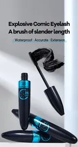 Close-up of TAO BEAUTY mascara brush and tubes for slender length and 24h wear