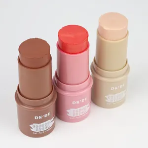 Professional DK'DE 3-color makeup stick set for contouring, blush, and shimmer highlights