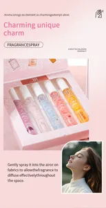 Coffret de parfum Tao Beauty avec cinq flacons vaporisateurs de 10ml en boîte rose