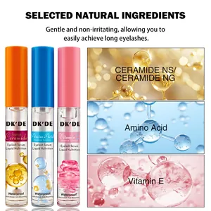 Detaillierte Inhaltsstoffanzeige für DK'DE Wimpernserum mit Ceramid und Vitamin E.