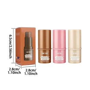 DK'DE 3-color multifunctional makeup stick set for contour blush and shimmer highlighter