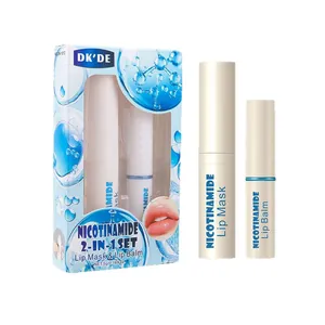 DK'DE 2-in-1 Nicotinamide lip mask and lip balm set for deep moisturizing and lip repair