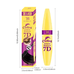 Tao Beauty wasserfeste Mascara und Box mit detaillierten Größenangaben in Zentimetern und Zoll