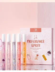 Coffret de 5 parfums de voyage Tao Beauty en flacons de 10 ml avec boîte cadeau rose