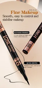 Close-up of Tao Beauty eyeliner showing fine strokes and quick-drying liquid formula