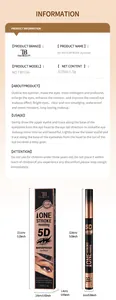 Detailed product specifications and dimensions for Tao Beauty 5D waterproof eyeliner pen.