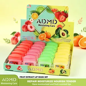 ADMD Moisturizing Hydrating Lip Mask Fruit Extract Balm Strawberry Peach Avocado Orange Repairing Lip Care For Soft Lips Women