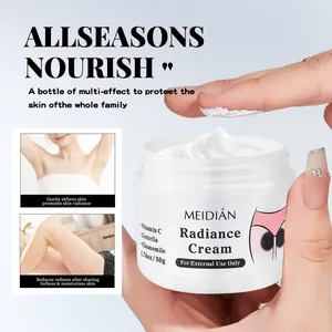 Body radiance cream for dark spot removal on knees and underarms in a 50g white jar