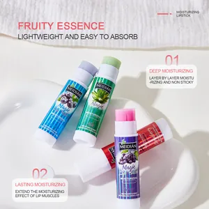 Set de bálsamos labiales de frutas hidratantes con vitamina E para cuidado profundo