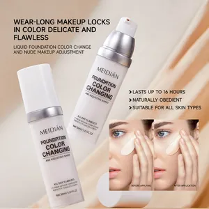 MEIDIAN long-wear color-changing liquid foundation with 16-hour flawless skin finish