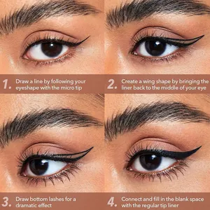 Tutorial eyeliner in 4 passaggi per trucco occhi alato con doppia punta