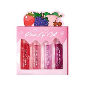 MEIDIAN hydraterende fruitlipolieset met vier verschillende fruitige getinte lipglosses