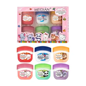 Set de mascarillas labiales hidratantes de mascotas con seis sabores frutales variados