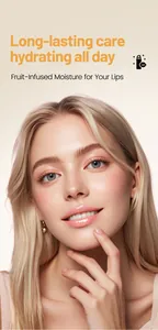 Model showing healthy hydrated lips after using BOSUYA fruit-infused moisturizing lip balm