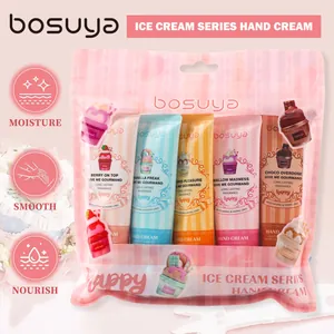 Bosuya 5-pack ice cream series hand cream set for deep moisturizing and smooth skin