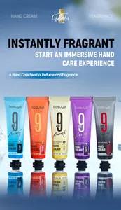 Set of 5 moisturizing hand creams with floral fragrance for smooth daily skin care.