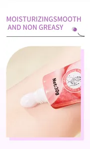 Detailed view of moisturizing fragrance hand cream 30g texture being applied to skin.