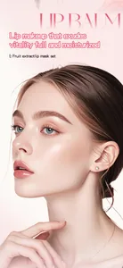 Detailed view of moisturized lips for a fruit extract lip balm set