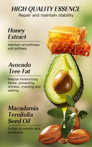 Details natürlicher Inhaltsstoffe für Lippenbalsam mit Honig und Avocadoöl-Extrakt