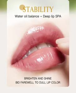 Nahaufnahme eines feuchtigkeitsspendenden Lipgloss auf den Lippen für mehr Glanz