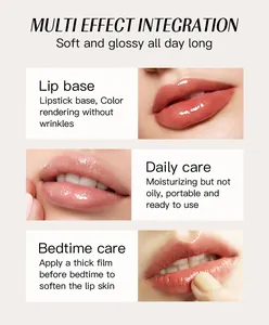 Makro-Detail eines feuchtigkeitsspendenden Lippenbalsams mit glänzendem Effekt