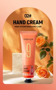 Detailed view of Bosuya 9am Smooth hydrating hand cream 02 in coral orange tube