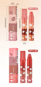 Dimensions and detailed view of MEIDIAN stackable 4-in-1 gentle velvet lipstick set