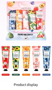 MEIDIÁN fruit-scented hand cream set featuring five different fruit extracts