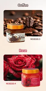 Sales de baño exfoliantes BOSUYA de café y rosa para la exfoliación de la piel