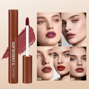 Long-lasting matte liquid lipstick set with 5 shades for professional makeup looks